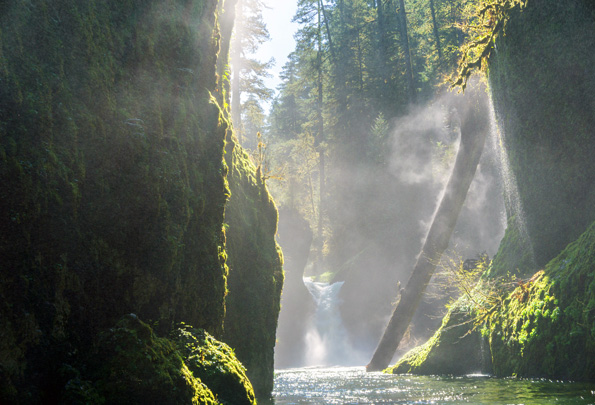 Stream and waterfall photograph
