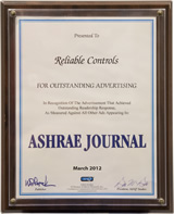 ASHRAE Journal - Outstanding Advertising - March 2012