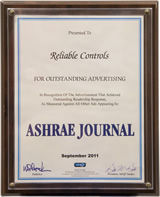 ASHRAE Journal - Outstanding Advertising - September 2011