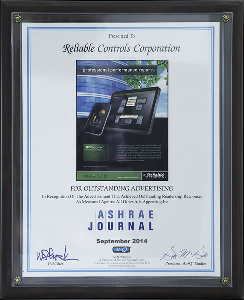ASHRAE Journal - Outstanding Advertising - September 2014