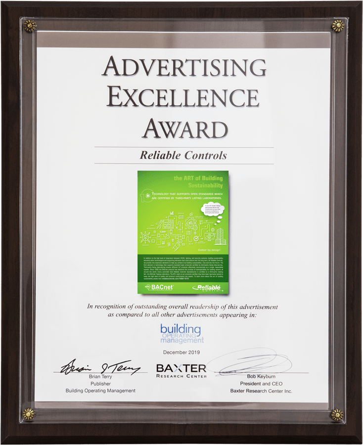 Advertising Excellence Award - December 2019	