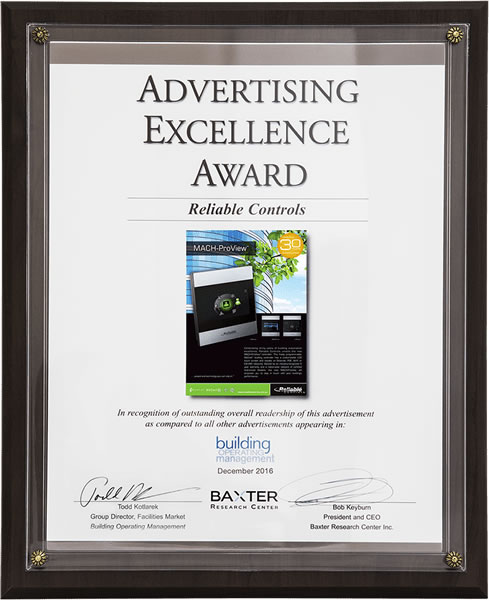 Advertising Excellence Award - December 2016