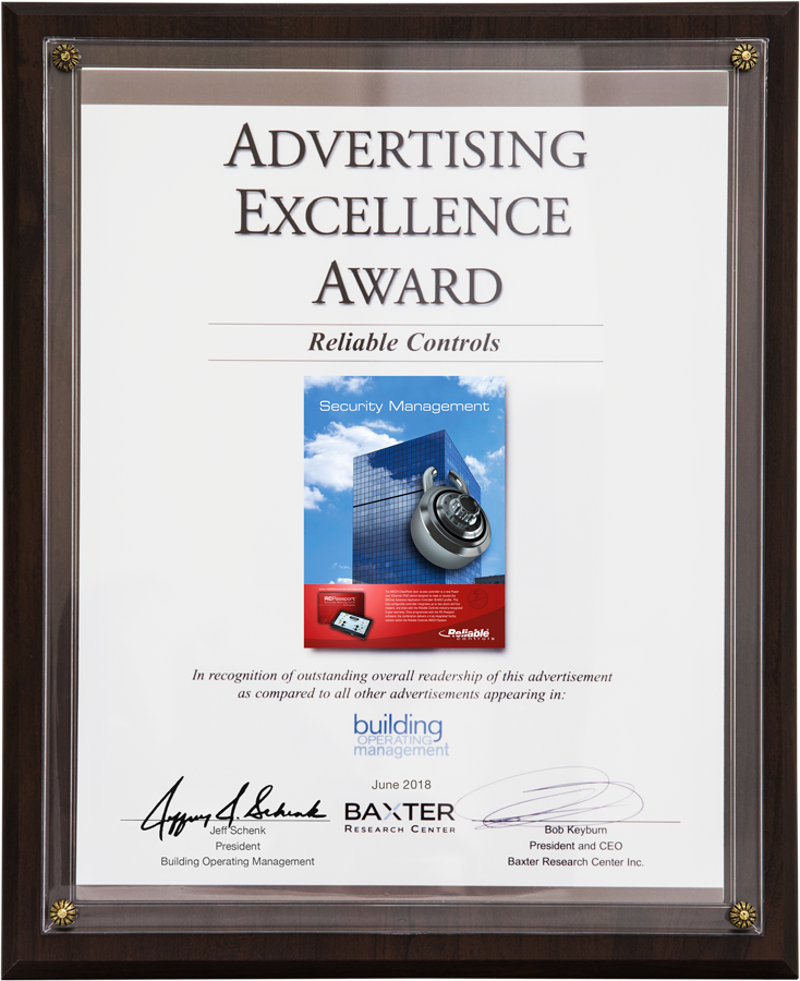 Advertising Excellence Award - December 2018