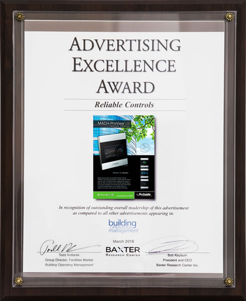 Advertising Excellence Award - March 2018